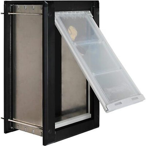 Endura Single Dual Layer Flap Pet Door For Walls Black ~ Dogs/Cats Small *5200MB