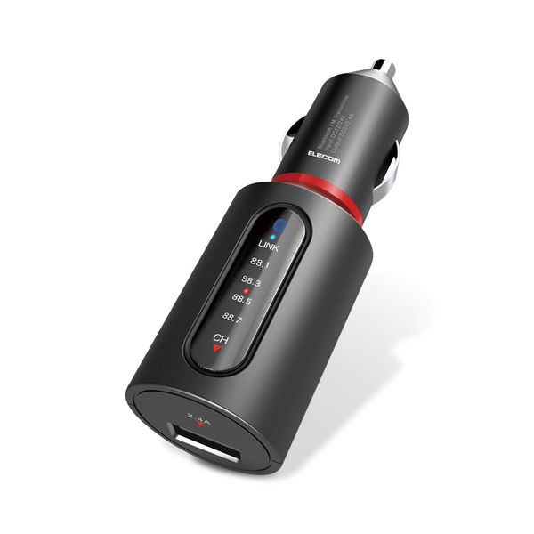 erekomu FM Transmitter High Sound Quality Bluetooth USB Kline X Port 2.4 A Charging 1 Year Warranty Black Lat – fmbt02bk