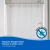 Kenney Medium Weight PEVA Shower Curtain Liner, Clear