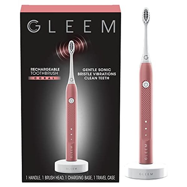 Gleem Rechargeable Electric Toothbrush, Coral