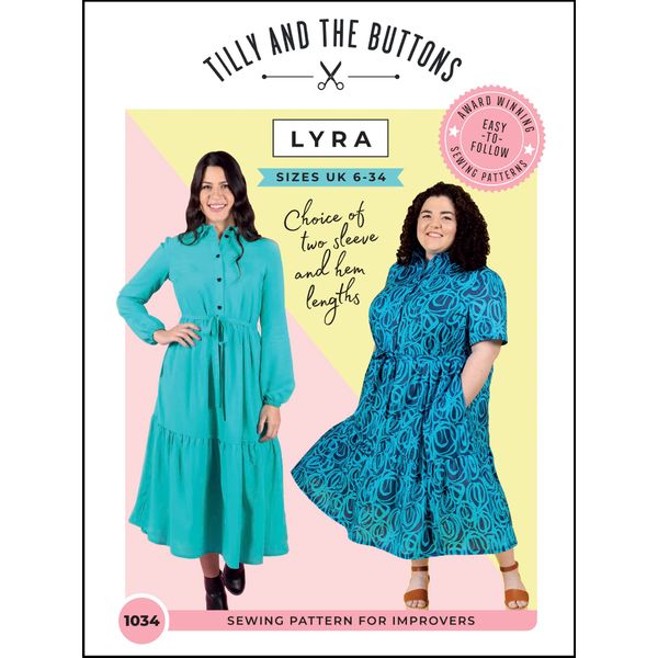 Tilly and the Buttons Lyra Dress Sewing Pattern UK6-34
