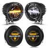 AUXBEAM 4" Round LED Work Light Bar Driving Spotlights Combo Pods & Black Covers