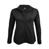 Natural Uniforms Women's Ultra Soft Stretch Zip Up Scrub Jacket (Black, Large)