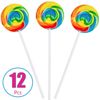 Rainbow Swirl Pops - 12 Suckers