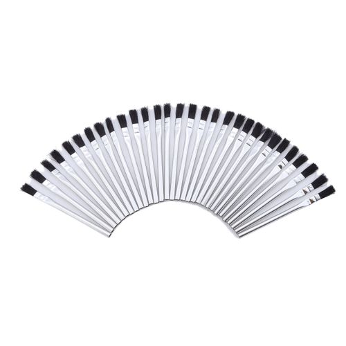 Acid/Flux Brush, Tin Ferrule, Soft Plastic Hair, 4.5 Inch Length, 5/16 Inch Width （Pack of 30 Pieces)