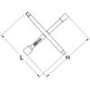 KS Tools 7 Function 200 x 200mm Plumbers Cross Wrench