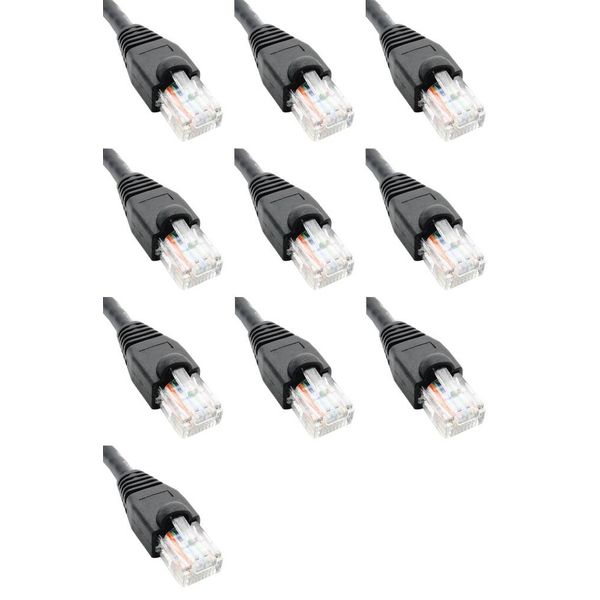Ultra Spec Cables 5 Ft (5ft) Cat6 Slim Ethernet Network Patch Cable Black RJ45 m/m (10 Pack)
