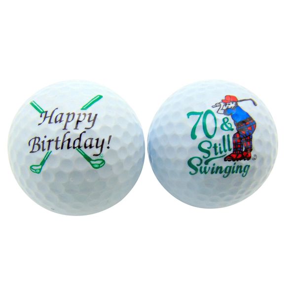 Westmon Works 70th Birthday Golf Balls Set of 2 Golf Ball Golfer Gift Pack