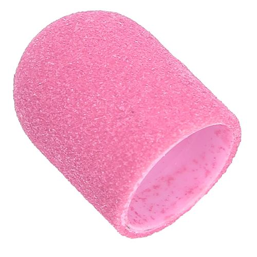Nail Sanding Head, 20PCS Nail Sanding Band Drill Bit Nail Art Polishing Sanding Cap Set Accessory (10 x 15mm)(pink)