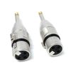 DRUT 2pcs 6.35mm Mono TS Jack Plug to XLR Female Socket Cable Lead Adapter (Silver)