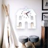 Dolls House Shaped Clocks - Many Colour Choices Silver Mirror 30cm