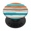 Cute Colorful Stripes Pattern Blue White Green Aqua Orange PopSockets Swappable PopGrip