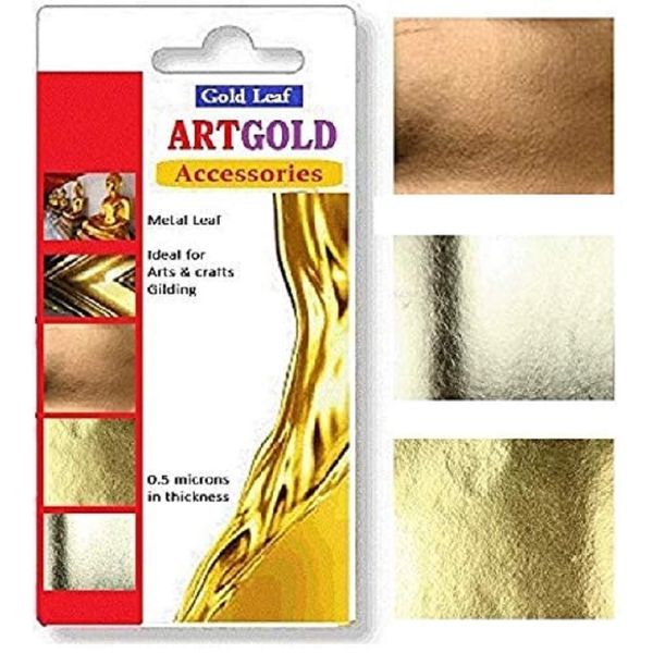 300 Sheets 5cm x 5cm Imitation Gold Leaf Sheets Silver Copper Leaf Sheets Gilding Art Craft DIY