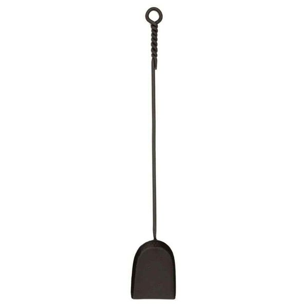 36"Tall Black Extra-Long Rope Design Fireplace Shovel