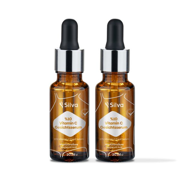 40ml Vitamin C Serum mit natürlichen veganen Inhaltsstoffen | 10% Vitamin C-Konzentrat und ohne Chemie | Gesichtspflege gegen Pigment | Hyaluron Serum für Akne und Pickel | Skin Care