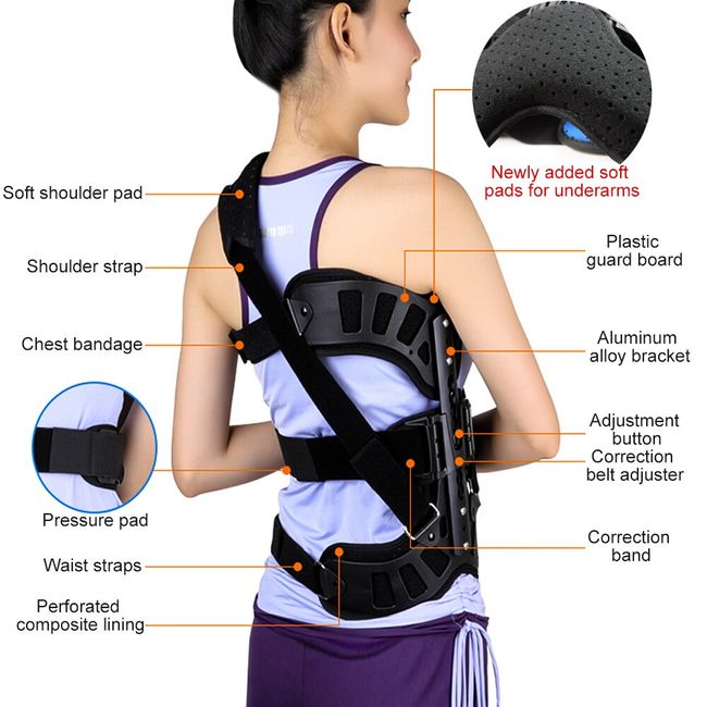 Back Brace for Posture Support ~ Scoliosis Corrector Thoracic Pain Relief 