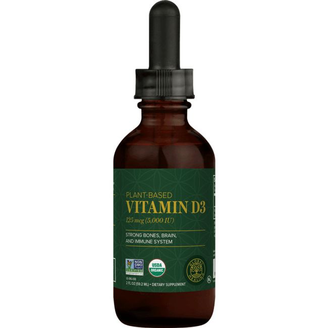 Organic Vitamin D3 5000IU Joint Support Liquid Supplement with Lichen - 2 Fl Oz