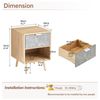 White Nightstand LED Light Bedside Table Cabinet 3 Drawer Bedroom High Gloss