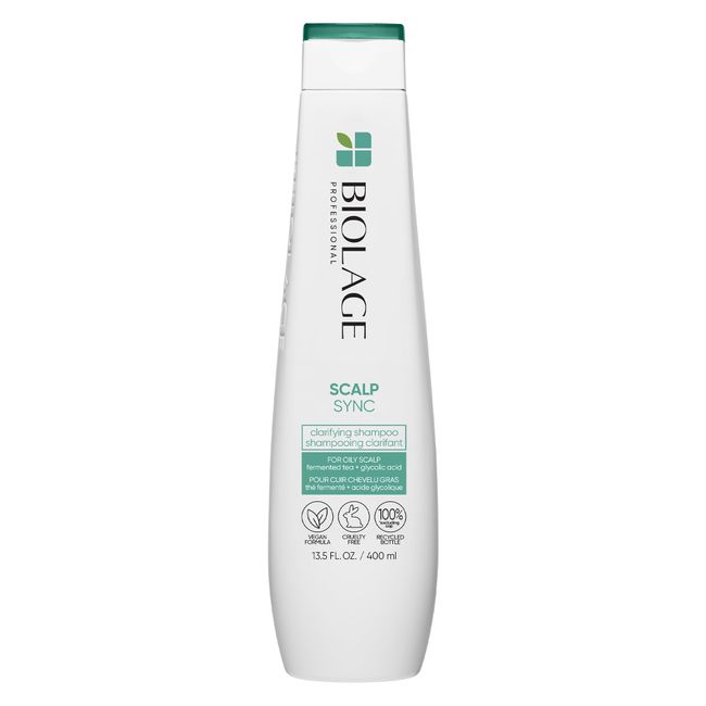 Biolage Scalp Sync Clarifying Shampoo | Removes Residue, Buildup & Excess Oil | Paraben & Silicone Free | For Oily Hair & Scalp | Vegan | Clarifying Salon Shampoo