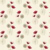 MyTinyWorld Dolls House Miniature Styalised Red Flower Wallpaper