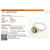 Sterling Silver and Baltic Green Amber Ring "Clara" size: 9.5