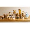Bitte Canister Bamboo Series Stackable Canister, Square, Natural/Clear, 16.9 fl oz (500 ml)