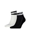 Levi's Quarter Socks Unisex Pack of 2, black/white, 39 - 42