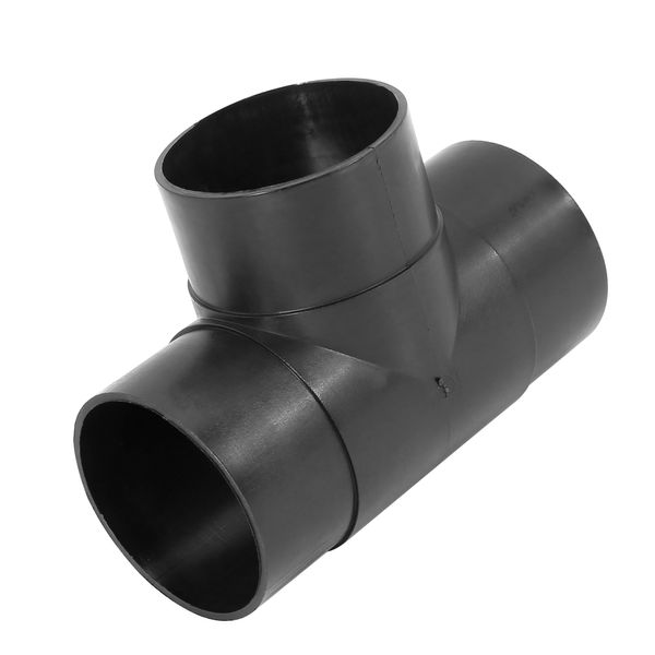 Partuto 1 Pc 60mm Universal Car 3 Way Air Ducting Elbow Pipe - ABS Black