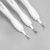 IVON 3 Pack Nail Cuticle Trimmer Pusher Remover, Double End & White Handle