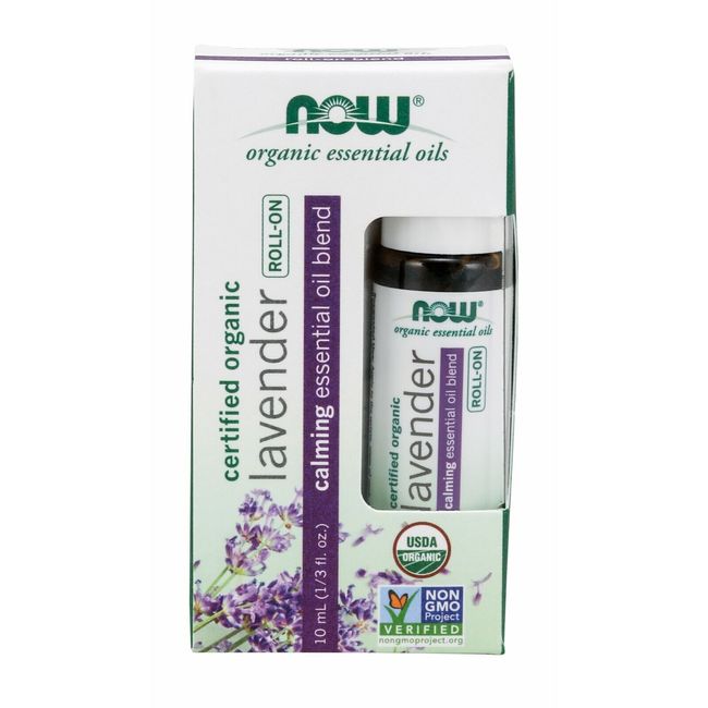 NOW Foods Lavender Essential Oil Blend, Organic Roll-On, 10 mL (1/3 fl. oz.)
