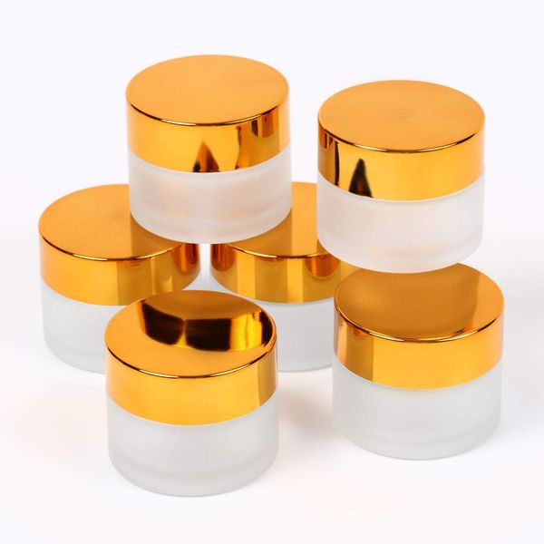 Solid Value Hand Cream Containers Blackout with Middle Lid Jar Set Aroma, Hand Cream, Light Blocking Bottle, Glass, Aroma, Bottle, Bin, Store, Refill, Set of 6 (0.5 oz (15 g), Set of 6