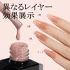 TOMICCA Sheer Color Gel Nails, Solid Color, Dark Nude, Transparent, 0.5 fl oz (15 ml), UV/LED Compatible, Suitable for Beginners & Professionals, Polish Type, Self Nail