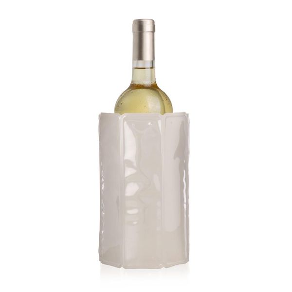 Vacu Vin Active Cooler Wine Chiller - Reusable, Flexible Wine Bottle Cooler - Black - Wine Cooler for Standard Size Bottles - Insulated Wine Bottle Chiller to Keep Wine Cold
