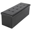 43" Folding Storage Ottoman Bench Storage Stools Footrest for Home Organizer