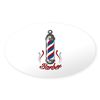 CafePress Barber Sticker Oval Car Bumper Sticker