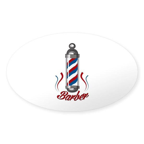 CafePress Barber Sticker Oval Car Bumper Sticker