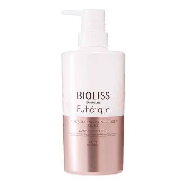 SALON STYLE KOSE Biolis Botanical Esthetics Gloss Coating Conditioner (Moist ) Moist, Cohesion, Swell, Drying, Damage Care, Treatment, Peony & Fresh Berry, 16.9 fl oz (500 ml) (x1)