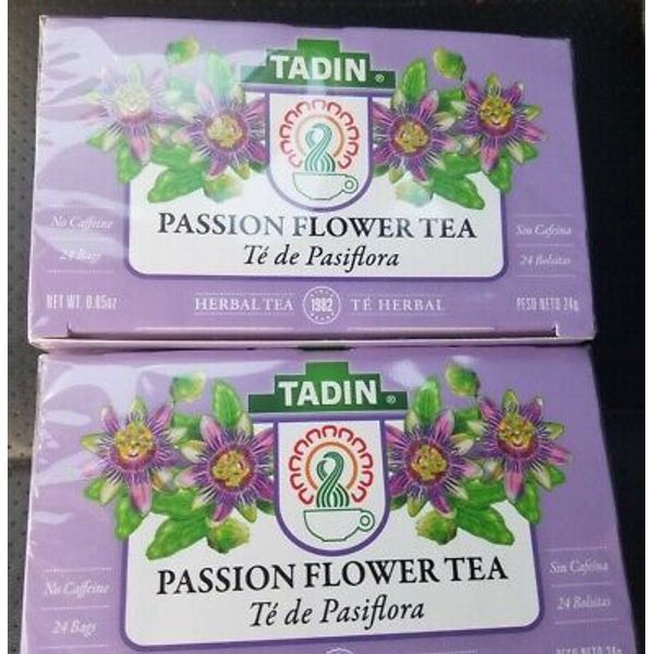 2 PACK PASSION FLOWER TADIN TEA (48 BAGS) PASIFLORA