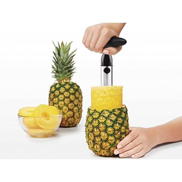 IMUSA 4-in-1 Stainless Steel Pineapple Tool Peels Cores Slices Wedges in Box