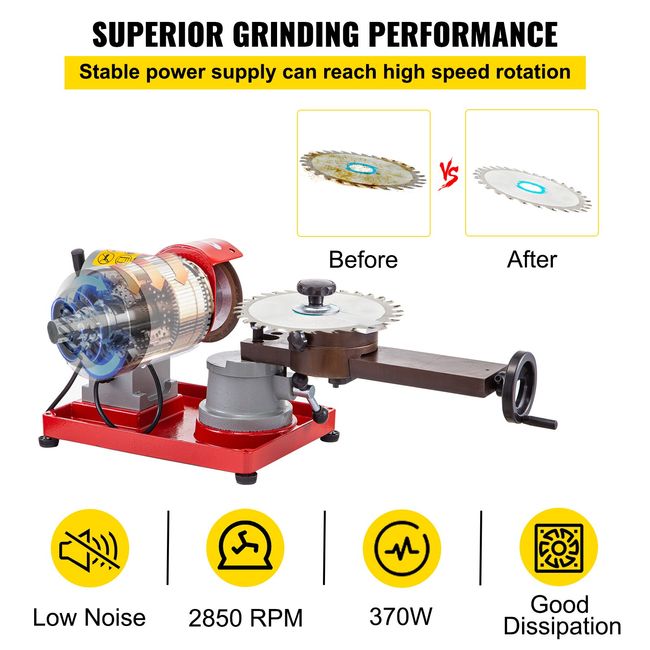 Vevor 250w Saw Blade Sharpener Water Injection Grinder 125mm Circular  Chainsaw