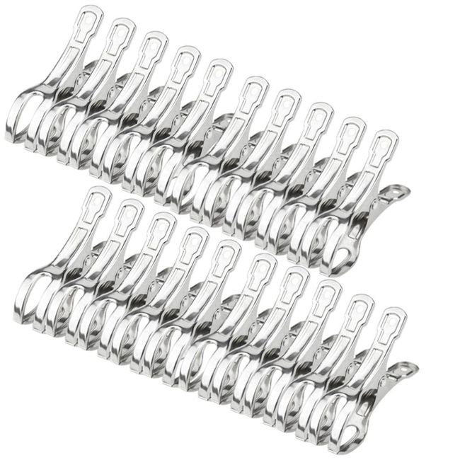 G-MODELL Clothespins, Stainless Steel, Strong, Windproof, (Pack of 20, Small)