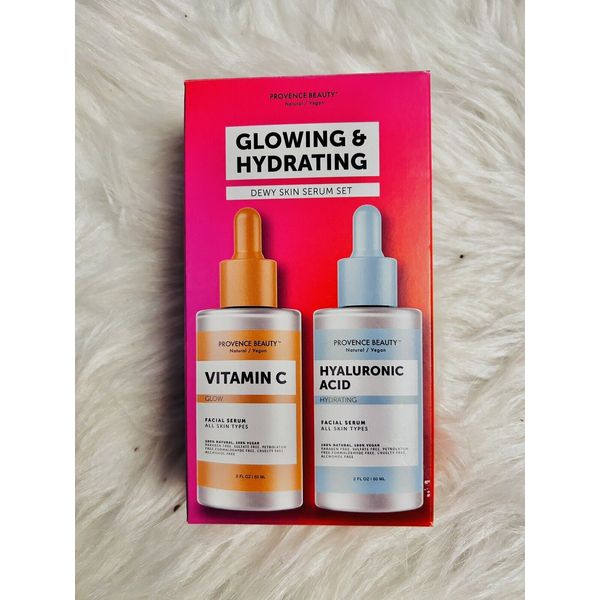 Provence Beauty Dewy Skin Serum Set Vitamin C & Hyaluronic Acid