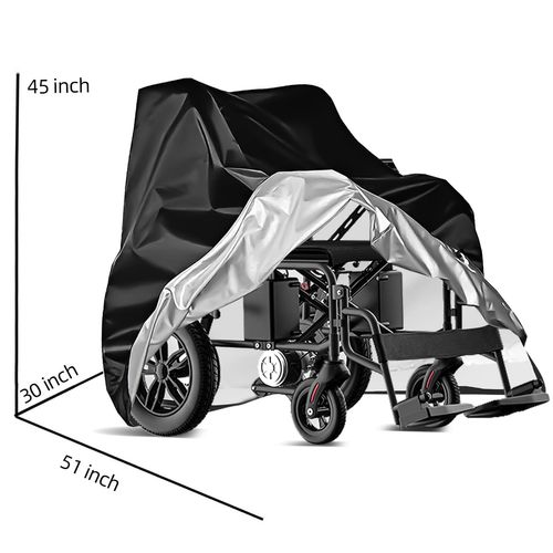 Wheelchair Cover,Electric Wheelchair Cover,Wheelchair Cover for Storage,Heavy Duty Waterproof&Dustproof Cover for wheelchair,Mobility Scooter,Prevent Rain Wind Dust Sun Uv, for indoor and outdoor