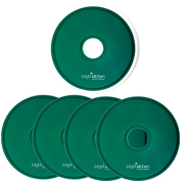 4 Fruit Leather Silicone Dehydrator Sheets with EDGES - NON-Toxic for Nesco