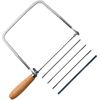 KAKURI Coping Saw Coping Frame and 5 Replacement Blades Set (Woodworking, Wood Board, Plastic, and Metal Cutting Blade)