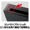 BUFFALO BSCR508U2BK USB 2.0 Multicard Reader UHS-I Compatible Cable Storage Model, Black
