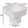 Plastic Universal Downspout to Drain Tile Adapter (5X5X4, Black)