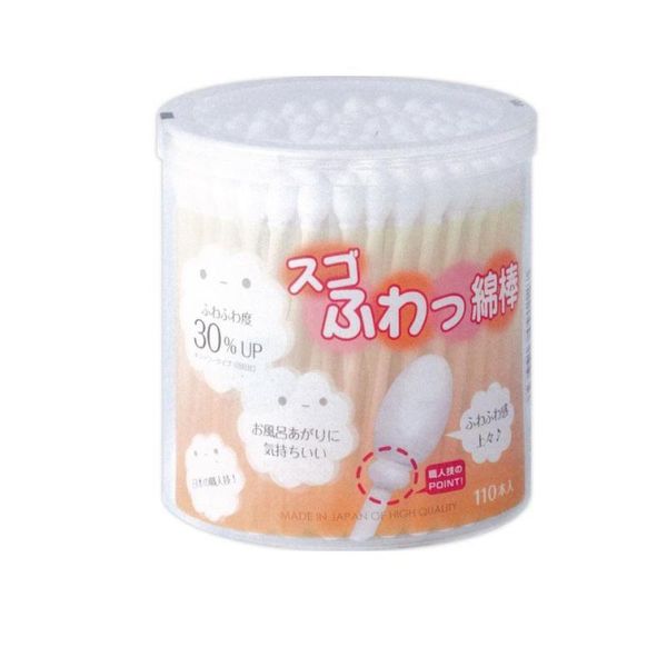 Orders over 2,980 yen can be made Sanyo Sugoi Fuwa Cotton Swabs 110 pcs (1 pc)