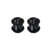 Acrylic Ear Gauges 6, Cool Gauges for Men 2PCS Black Solid Cylinder with String Tunnels Piercing