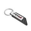 GMC AT4 Carbon Fiber Texture Strap Silver Bar Key Chain